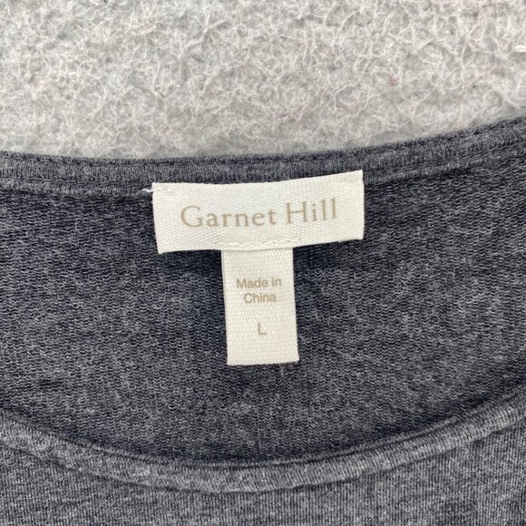 Garnet Hill Dress Womens Large Gray Tank Surplice Neck Terry Pleat Stretch Knit - Picture 5 of 11